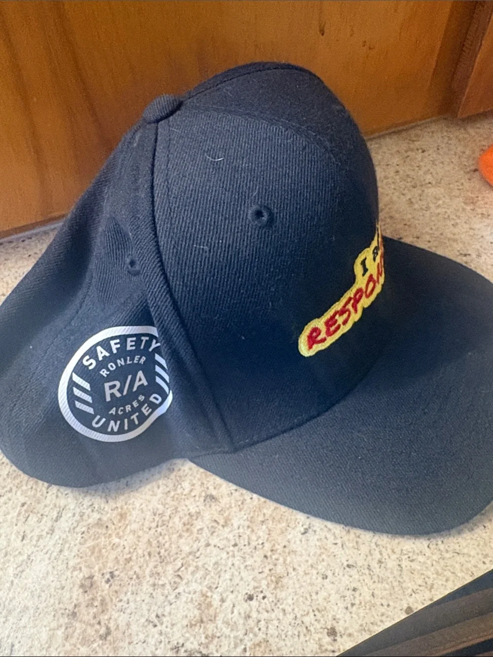 Black 'I Am Responsible' Embroidered Baseball Cap